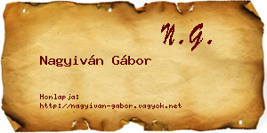 Nagyiván Gábor névjegykártya