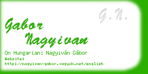 gabor nagyivan business card